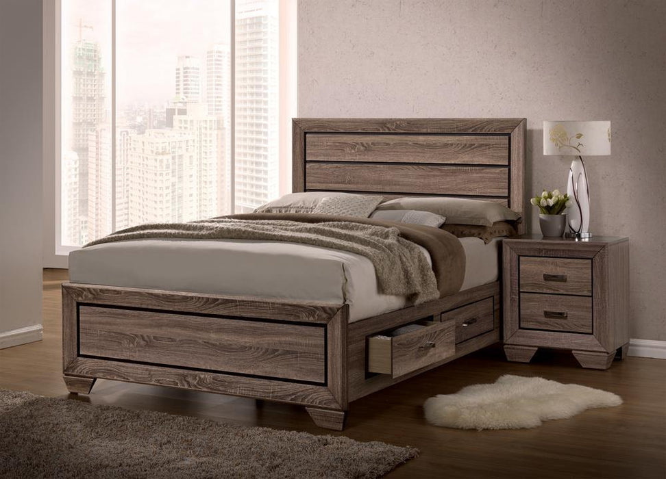 Kauffman Transitional Washed Taupe Eastern King Bed - Premium Bed from Coaster Z2 Standard - Just $418! Shop now at Furniture Wholesale Plus  We are the best furniture store in Nashville, Hendersonville, Goodlettsville, Madison, Antioch, Mount Juliet, Lebanon, Gallatin, Springfield, Murfreesboro, Franklin, Brentwood
