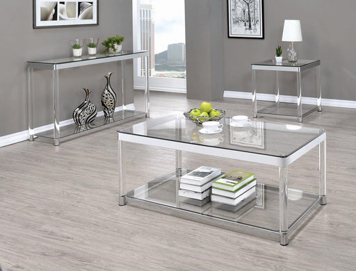 G720748 Contemporary Chrome Side Table - Premium End Table from Coaster Z2 Standard - Just $290! Shop now at Furniture Wholesale Plus  We are the best furniture store in Nashville, Hendersonville, Goodlettsville, Madison, Antioch, Mount Juliet, Lebanon, Gallatin, Springfield, Murfreesboro, Franklin, Brentwood