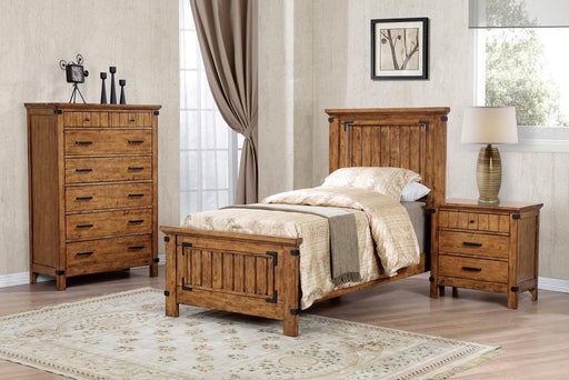 G205263 Brenner Rustic Honey Twin Bed - Premium Twin Bed from Coaster Z2 Standard - Just $290! Shop now at Furniture Wholesale Plus  We are the best furniture store in Nashville, Hendersonville, Goodlettsville, Madison, Antioch, Mount Juliet, Lebanon, Gallatin, Springfield, Murfreesboro, Franklin, Brentwood