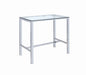 Tolbert Bar Table with Glass Top Chrome - Premium Bar Table from Coaster Z2 Standard - Just $278! Shop now at Furniture Wholesale Plus  We are the best furniture store in Nashville, Hendersonville, Goodlettsville, Madison, Antioch, Mount Juliet, Lebanon, Gallatin, Springfield, Murfreesboro, Franklin, Brentwood