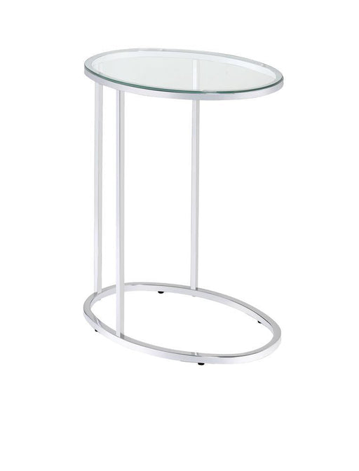 G902927 Contemporary Glass and Chrome Snack Table - Premium Snack Table from Coaster Z2 Standard - Just $62! Shop now at Furniture Wholesale Plus  We are the best furniture store in Nashville, Hendersonville, Goodlettsville, Madison, Antioch, Mount Juliet, Lebanon, Gallatin, Springfield, Murfreesboro, Franklin, Brentwood