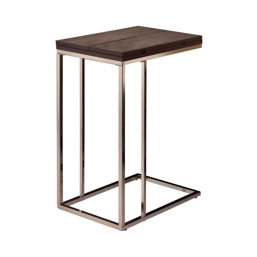 G902932 Contemporary Chocolate Chrome and Chestnut Snack Table - Premium Snack Table from Coaster Z2 Standard - Just $90! Shop now at Furniture Wholesale Plus  We are the best furniture store in Nashville, Hendersonville, Goodlettsville, Madison, Antioch, Mount Juliet, Lebanon, Gallatin, Springfield, Murfreesboro, Franklin, Brentwood