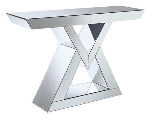 G930009 Contemporary Mirrored Console Table - Premium Console Table from Coaster Z2 Standard - Just $470! Shop now at Furniture Wholesale Plus  We are the best furniture store in Nashville, Hendersonville, Goodlettsville, Madison, Antioch, Mount Juliet, Lebanon, Gallatin, Springfield, Murfreesboro, Franklin, Brentwood