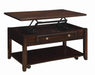 Transitional Walnut Lift Top Coffee Table - Premium Coffee Table from Coaster Z2 Standard - Just $258! Shop now at Furniture Wholesale Plus  We are the best furniture store in Nashville, Hendersonville, Goodlettsville, Madison, Antioch, Mount Juliet, Lebanon, Gallatin, Springfield, Murfreesboro, Franklin, Brentwood