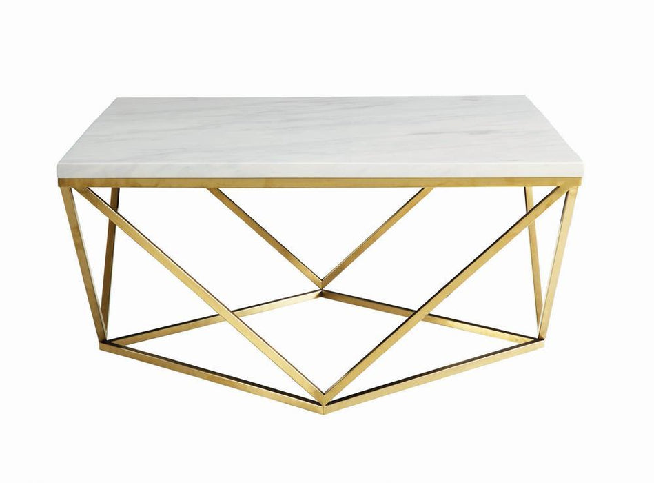 Elana Rectangle 2-shelf Coffee Table Glossy White - Premium Coffee Table from Coaster Z2 Standard - Just $290! Shop now at Furniture Wholesale Plus  We are the best furniture store in Nashville, Hendersonville, Goodlettsville, Madison, Antioch, Mount Juliet, Lebanon, Gallatin, Springfield, Murfreesboro, Franklin, Brentwood