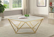 Modern White Coffee Table - Premium Coffee Table from Coaster Z2 Standard - Just $290! Shop now at Furniture Wholesale Plus  We are the best furniture store in Nashville, Hendersonville, Goodlettsville, Madison, Antioch, Mount Juliet, Lebanon, Gallatin, Springfield, Murfreesboro, Franklin, Brentwood