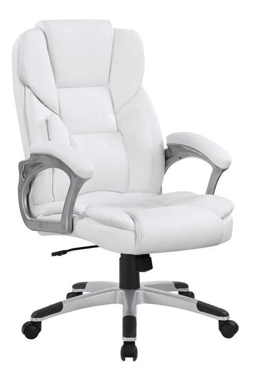 G801140 Casual White Faux Leather Office Chair - Premium Office Chair from Coaster Z2 Standard - Just $250! Shop now at Furniture Wholesale Plus  We are the best furniture store in Nashville, Hendersonville, Goodlettsville, Madison, Antioch, Mount Juliet, Lebanon, Gallatin, Springfield, Murfreesboro, Franklin, Brentwood