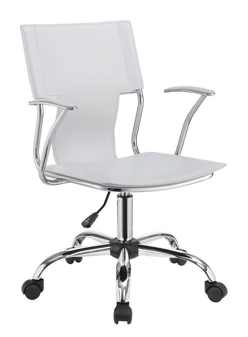 G801363 Contemporary White Office Chair - Premium Office Chair from Coaster Z2 Standard - Just $158! Shop now at Furniture Wholesale Plus  We are the best furniture store in Nashville, Hendersonville, Goodlettsville, Madison, Antioch, Mount Juliet, Lebanon, Gallatin, Springfield, Murfreesboro, Franklin, Brentwood