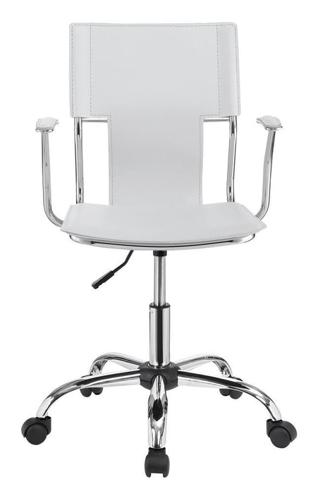 G801363 Contemporary White Office Chair - Premium Office Chair from Coaster Z2 Standard - Just $158! Shop now at Furniture Wholesale Plus  We are the best furniture store in Nashville, Hendersonville, Goodlettsville, Madison, Antioch, Mount Juliet, Lebanon, Gallatin, Springfield, Murfreesboro, Franklin, Brentwood
