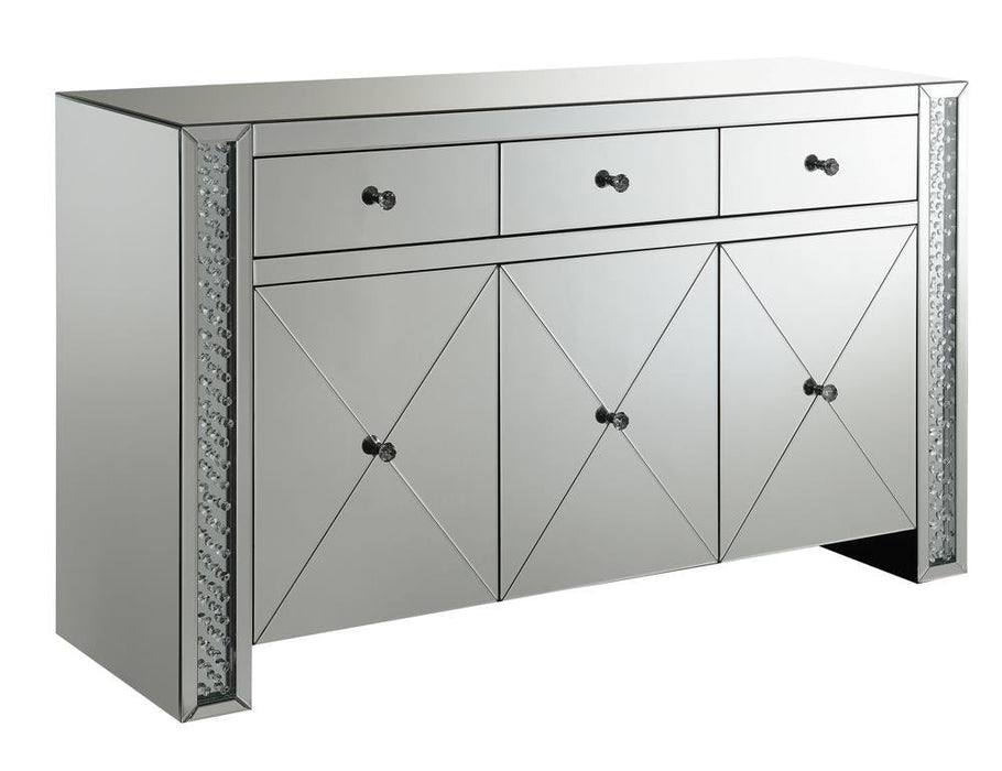 G951100 Contemporary Silver and Black Cabinet - Premium Cabinet from Coaster Z2 Standard - Just $1098! Shop now at Furniture Wholesale Plus  We are the best furniture store in Nashville, Hendersonville, Goodlettsville, Madison, Antioch, Mount Juliet, Lebanon, Gallatin, Springfield, Murfreesboro, Franklin, Brentwood