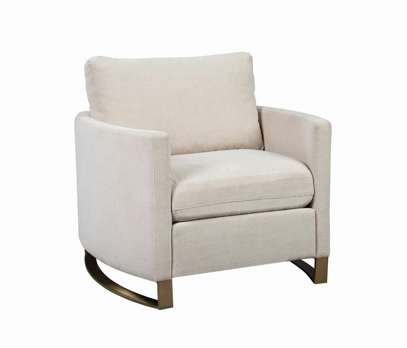 Corliss Upholstered Arched Arms Chair Beige - Premium Chair from Coaster Z2 Standard - Just $800! Shop now at Furniture Wholesale Plus  We are the best furniture store in Nashville, Hendersonville, Goodlettsville, Madison, Antioch, Mount Juliet, Lebanon, Gallatin, Springfield, Murfreesboro, Franklin, Brentwood