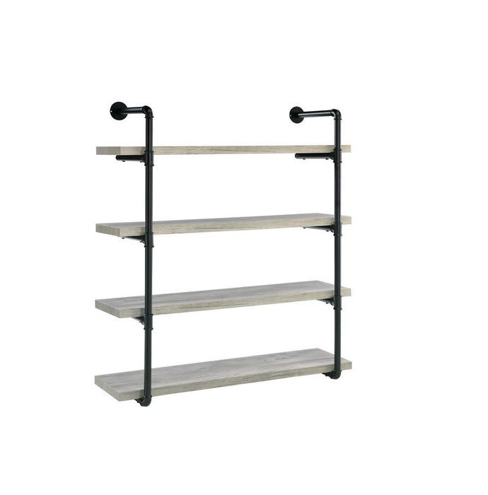 Elmcrest 40-inch Wall Shelf Black and Grey Driftwood - Premium Wall Shelf from Coaster Z2 Standard - Just $198! Shop now at Furniture Wholesale Plus  We are the best furniture store in Nashville, Hendersonville, Goodlettsville, Madison, Antioch, Mount Juliet, Lebanon, Gallatin, Springfield, Murfreesboro, Franklin, Brentwood