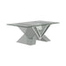 Taffeta V-shaped Coffee Table with Glass Top Silver - Premium Coffee Table from Coaster Z2 Standard - Just $598! Shop now at Furniture Wholesale Plus  We are the best furniture store in Nashville, Hendersonville, Goodlettsville, Madison, Antioch, Mount Juliet, Lebanon, Gallatin, Springfield, Murfreesboro, Franklin, Brentwood