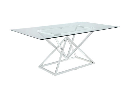 G109451 Rect Glass Dining Table - Premium Rect Glass Dining Table from Coaster Z2 Standard - Just $822! Shop now at Furniture Wholesale Plus  We are the best furniture store in Nashville, Hendersonville, Goodlettsville, Madison, Antioch, Mount Juliet, Lebanon, Gallatin, Springfield, Murfreesboro, Franklin, Brentwood