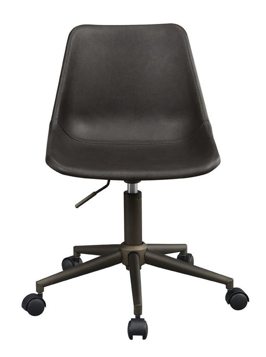 Carnell Adjustable Height Office Chair with Casters Brown and Rustic Taupe - Premium Office Chair from Coaster Z2 Standard - Just $150! Shop now at Furniture Wholesale Plus  We are the best furniture store in Nashville, Hendersonville, Goodlettsville, Madison, Antioch, Mount Juliet, Lebanon, Gallatin, Springfield, Murfreesboro, Franklin, Brentwood