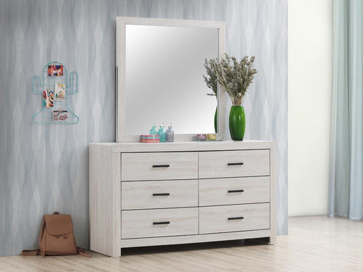 Brantford Rectangle Dresser Mirror Coastal White - Premium Mirror from Coaster Z2 Standard - Just $80! Shop now at Furniture Wholesale Plus  We are the best furniture store in Nashville, Hendersonville, Goodlettsville, Madison, Antioch, Mount Juliet, Lebanon, Gallatin, Springfield, Murfreesboro, Franklin, Brentwood