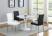 Vance White and Chrome Dining Chair - Premium Dining Chair from Coaster Z2 Standard - Just $88! Shop now at Furniture Wholesale Plus  We are the best furniture store in Nashville, Hendersonville, Goodlettsville, Madison, Antioch, Mount Juliet, Lebanon, Gallatin, Springfield, Murfreesboro, Franklin, Brentwood