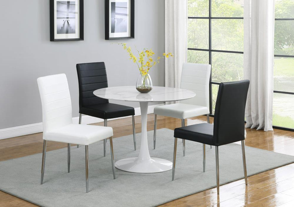 Maston Upholstered Dining Chairs White (Set of 4) - Premium Dining Chair from Coaster Z2 Standard - Just $88! Shop now at Furniture Wholesale Plus  We are the best furniture store in Nashville, Hendersonville, Goodlettsville, Madison, Antioch, Mount Juliet, Lebanon, Gallatin, Springfield, Murfreesboro, Franklin, Brentwood