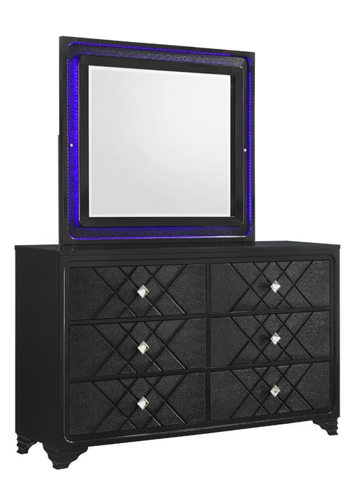 Penelope Rectangular Dresser Mirror Black - Premium Mirror from Coaster Z2 Standard - Just $236! Shop now at Furniture Wholesale Plus  We are the best furniture store in Nashville, Hendersonville, Goodlettsville, Madison, Antioch, Mount Juliet, Lebanon, Gallatin, Springfield, Murfreesboro, Franklin, Brentwood