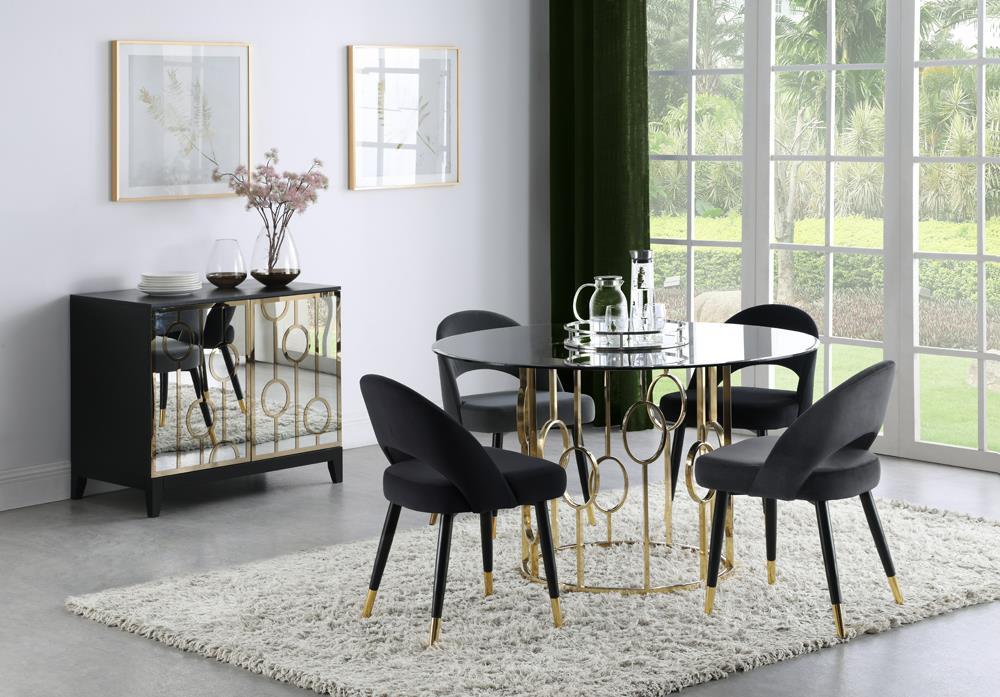 Lindsey Arched Back Upholstered Side Chairs Black (Set of 2) - Premium Dining Chair from Coaster Z2 Standard - Just $152! Shop now at Furniture Wholesale Plus  We are the best furniture store in Nashville, Hendersonville, Goodlettsville, Madison, Antioch, Mount Juliet, Lebanon, Gallatin, Springfield, Murfreesboro, Franklin, Brentwood