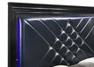 Penelope Queen Bed with LED Lighting Black and Midnight Star - Premium Bed from Coaster Z2 Standard - Just $638! Shop now at Furniture Wholesale Plus  We are the best furniture store in Nashville, Hendersonville, Goodlettsville, Madison, Antioch, Mount Juliet, Lebanon, Gallatin, Springfield, Murfreesboro, Franklin, Brentwood