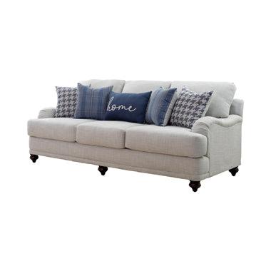 Gwen Recessed Arms Sofa Light Grey - Premium Sofa from Coaster Z2 Standard - Just $1098! Shop now at Furniture Wholesale Plus  We are the best furniture store in Nashville, Hendersonville, Goodlettsville, Madison, Antioch, Mount Juliet, Lebanon, Gallatin, Springfield, Murfreesboro, Franklin, Brentwood