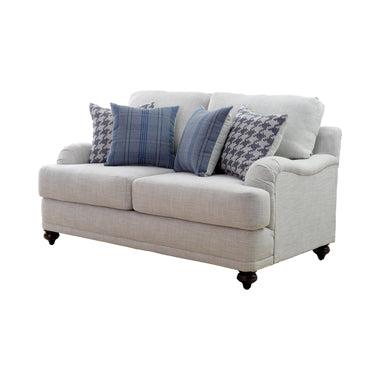 Gwen Recessed Arms Loveseat Light Grey - Premium Loveseat from Coaster Z2 Standard - Just $960! Shop now at Furniture Wholesale Plus  We are the best furniture store in Nashville, Hendersonville, Goodlettsville, Madison, Antioch, Mount Juliet, Lebanon, Gallatin, Springfield, Murfreesboro, Franklin, Brentwood