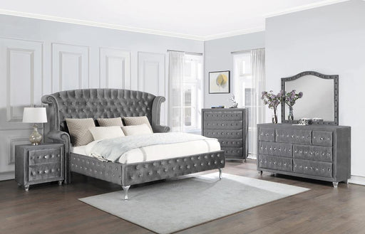 Deanna Bedroom Traditional Metallic Eastern King Bed - Premium Bed from Coaster Z2 Standard - Just $1198! Shop now at Furniture Wholesale Plus  We are the best furniture store in Nashville, Hendersonville, Goodlettsville, Madison, Antioch, Mount Juliet, Lebanon, Gallatin, Springfield, Murfreesboro, Franklin, Brentwood