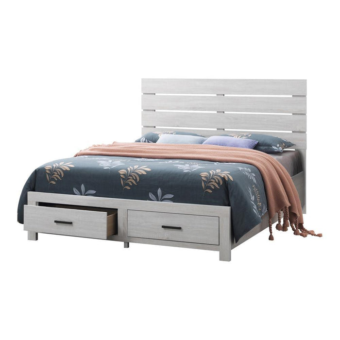 Brantford Eastern King Panel Bed Coastal White - Premium Bed from Coaster Z2 Standard - Just $166! Shop now at Furniture Wholesale Plus  We are the best furniture store in Nashville, Hendersonville, Goodlettsville, Madison, Antioch, Mount Juliet, Lebanon, Gallatin, Springfield, Murfreesboro, Franklin, Brentwood