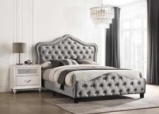 Bella Queen Upholstered Tufted Panel Bed Grey - Premium Bed from Coaster Z2 Standard - Just $370! Shop now at Furniture Wholesale Plus  We are the best furniture store in Nashville, Hendersonville, Goodlettsville, Madison, Antioch, Mount Juliet, Lebanon, Gallatin, Springfield, Murfreesboro, Franklin, Brentwood