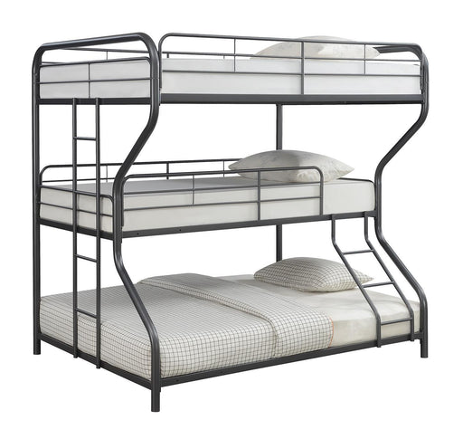 400778 F/T/F TRIPLE BUNK - Premium Bunk Bed from Coaster Z2 Standard - Just $538! Shop now at Furniture Wholesale Plus  We are the best furniture store in Nashville, Hendersonville, Goodlettsville, Madison, Antioch, Mount Juliet, Lebanon, Gallatin, Springfield, Murfreesboro, Franklin, Brentwood