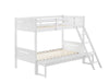 405052WHT TWIN/FULL BUNK BED - Premium Bunk Bed from Coaster Z2 Standard - Just $558! Shop now at Furniture Wholesale Plus  We are the best furniture store in Nashville, Hendersonville, Goodlettsville, Madison, Antioch, Mount Juliet, Lebanon, Gallatin, Springfield, Murfreesboro, Franklin, Brentwood