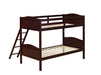 405053BRN TWIN/TWIN BUNK BED - Premium Bunk Bed from Coaster Z2 Standard - Just $418! Shop now at Furniture Wholesale Plus  We are the best furniture store in Nashville, Hendersonville, Goodlettsville, Madison, Antioch, Mount Juliet, Lebanon, Gallatin, Springfield, Murfreesboro, Franklin, Brentwood