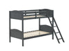 405053GRY TWIN/TWIN BUNK BED - Premium Bunk Bed from Coaster Z2 Standard - Just $418! Shop now at Furniture Wholesale Plus  We are the best furniture store in Nashville, Hendersonville, Goodlettsville, Madison, Antioch, Mount Juliet, Lebanon, Gallatin, Springfield, Murfreesboro, Franklin, Brentwood