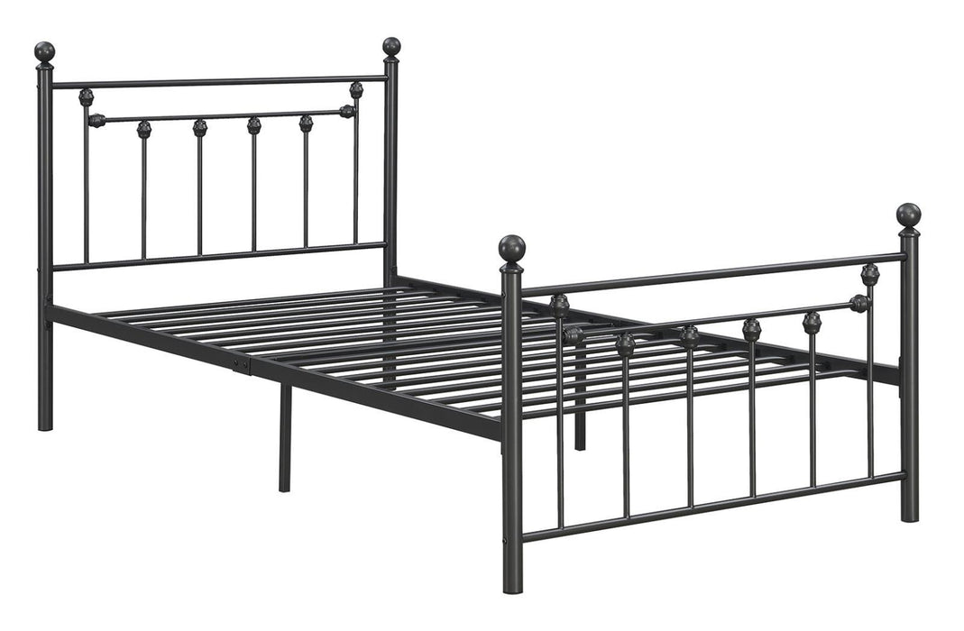 Canon Twin Metal Slatted Headboard Platform Bed - Gunmetal - Premium Bed from Coaster Z2 Standard - Just $170! Shop now at Furniture Wholesale Plus  We are the best furniture store in Nashville, Hendersonville, Goodlettsville, Madison, Antioch, Mount Juliet, Lebanon, Gallatin, Springfield, Murfreesboro, Franklin, Brentwood