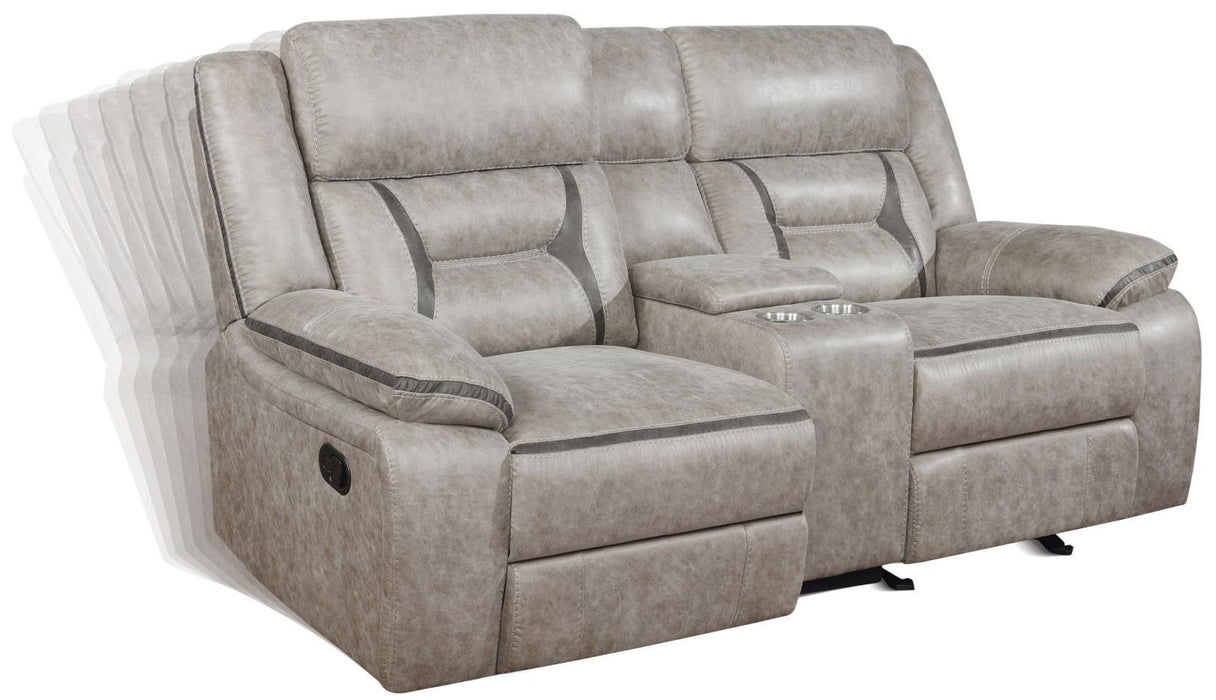 651352 GLIDER LOVESEAT W/ CONSOLE - Premium Loveseat from Coaster Z2 Standard - Just $938! Shop now at Furniture Wholesale Plus  We are the best furniture store in Nashville, Hendersonville, Goodlettsville, Madison, Antioch, Mount Juliet, Lebanon, Gallatin, Springfield, Murfreesboro, Franklin, Brentwood