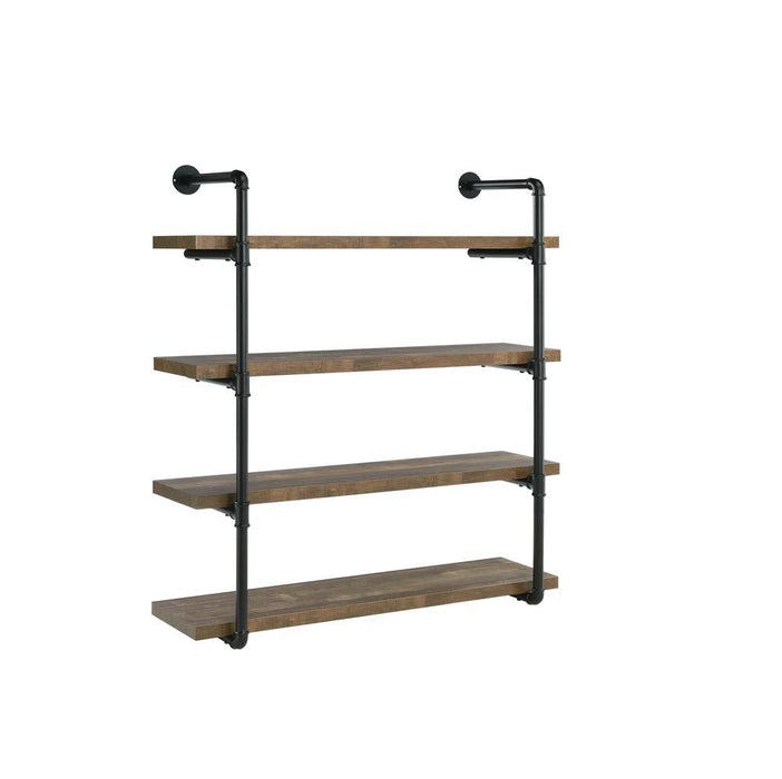 Elmcrest 40-inch Wall Shelf Black and Grey Driftwood - Premium Wall Shelf from Coaster Z2 Standard - Just $198! Shop now at Furniture Wholesale Plus  We are the best furniture store in Nashville, Hendersonville, Goodlettsville, Madison, Antioch, Mount Juliet, Lebanon, Gallatin, Springfield, Murfreesboro, Franklin, Brentwood