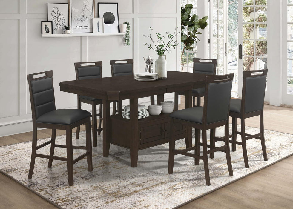 Prentiss Rectangular Counter Height Table with Butterfly Leaf Cappuccino - Premium Counter Height Table from Coaster Z2 Standard - Just $886! Shop now at Furniture Wholesale Plus  We are the best furniture store in Nashville, Hendersonville, Goodlettsville, Madison, Antioch, Mount Juliet, Lebanon, Gallatin, Springfield, Murfreesboro, Franklin, Brentwood