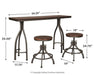 Odium Counter Height Dining Table and Bar Stools (Set of 3) - Premium Counter Height Table from Ashley Furniture - Just $301.67! Shop now at Furniture Wholesale Plus  We are the best furniture store in Nashville, Hendersonville, Goodlettsville, Madison, Antioch, Mount Juliet, Lebanon, Gallatin, Springfield, Murfreesboro, Franklin, Brentwood