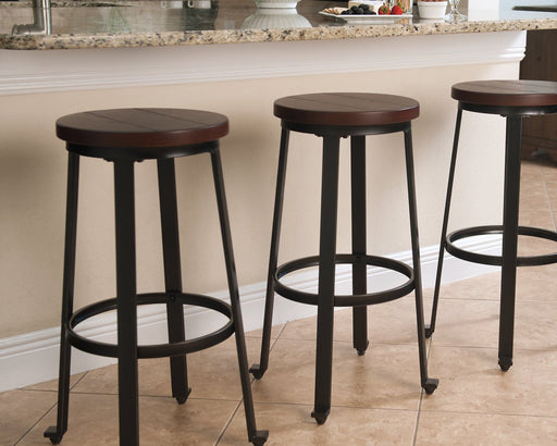Challiman Bar Height Bar Stool - Premium Barstool from Ashley Furniture - Just $60.33! Shop now at Furniture Wholesale Plus  We are the best furniture store in Nashville, Hendersonville, Goodlettsville, Madison, Antioch, Mount Juliet, Lebanon, Gallatin, Springfield, Murfreesboro, Franklin, Brentwood