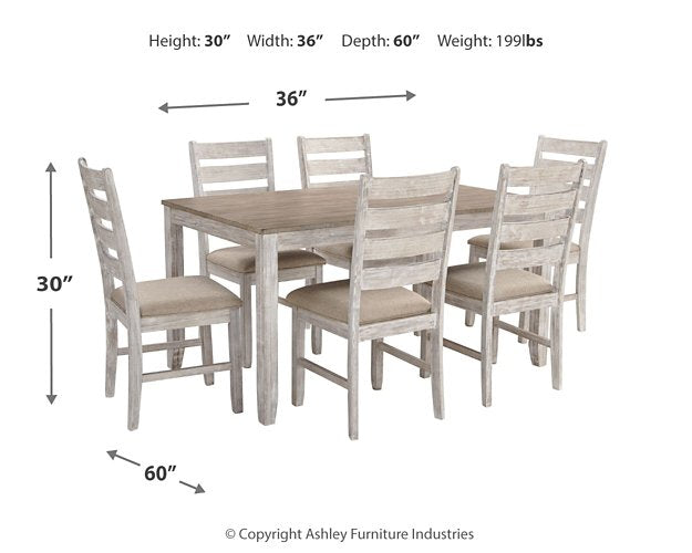 Skempton Dining Table and Chairs (Set of 7) - Premium Dining Table from Ashley Furniture - Just $643.55! Shop now at Furniture Wholesale Plus  We are the best furniture store in Nashville, Hendersonville, Goodlettsville, Madison, Antioch, Mount Juliet, Lebanon, Gallatin, Springfield, Murfreesboro, Franklin, Brentwood