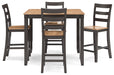 Gesthaven Counter Height Dining Table and 4 Barstools (Set of 5) - Premium Counter Height Table from Ashley Furniture - Just $442.44! Shop now at Furniture Wholesale Plus  We are the best furniture store in Nashville, Hendersonville, Goodlettsville, Madison, Antioch, Mount Juliet, Lebanon, Gallatin, Springfield, Murfreesboro, Franklin, Brentwood