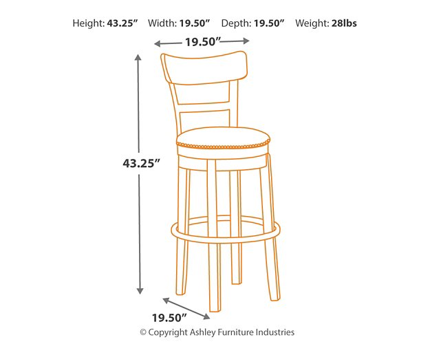 Pinnadel Bar Height Bar Stool - Premium Barstool from Ashley Furniture - Just $170.95! Shop now at Furniture Wholesale Plus  We are the best furniture store in Nashville, Hendersonville, Goodlettsville, Madison, Antioch, Mount Juliet, Lebanon, Gallatin, Springfield, Murfreesboro, Franklin, Brentwood