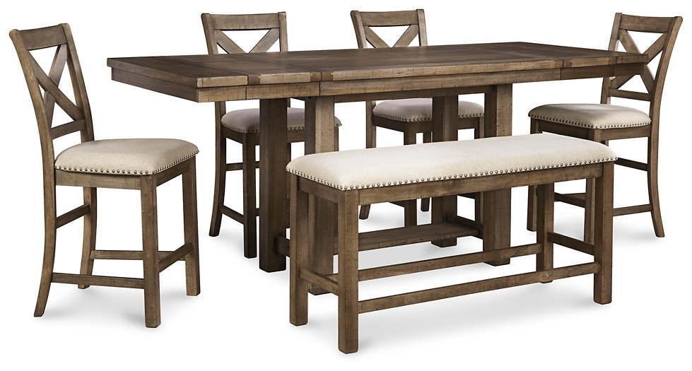 Moriville Counter Height Dining Set - Premium Dining Room Set from Ashley Furniture - Just $1146.36! Shop now at Furniture Wholesale Plus  We are the best furniture store in Nashville, Hendersonville, Goodlettsville, Madison, Antioch, Mount Juliet, Lebanon, Gallatin, Springfield, Murfreesboro, Franklin, Brentwood