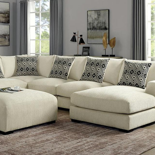 Kaylee U-Sectional w/ Right Chaise + Ottoman - Premium Sectional from FOA East - Just $3022.50! Shop now at Furniture Wholesale Plus  We are the best furniture store in Nashville, Hendersonville, Goodlettsville, Madison, Antioch, Mount Juliet, Lebanon, Gallatin, Springfield, Murfreesboro, Franklin, Brentwood