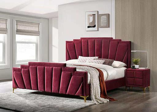 FLORIZEL E.King Bed, Red - Premium Bed from FOA East - Just $700.05! Shop now at Furniture Wholesale Plus  We are the best furniture store in Nashville, Hendersonville, Goodlettsville, Madison, Antioch, Mount Juliet, Lebanon, Gallatin, Springfield, Murfreesboro, Franklin, Brentwood