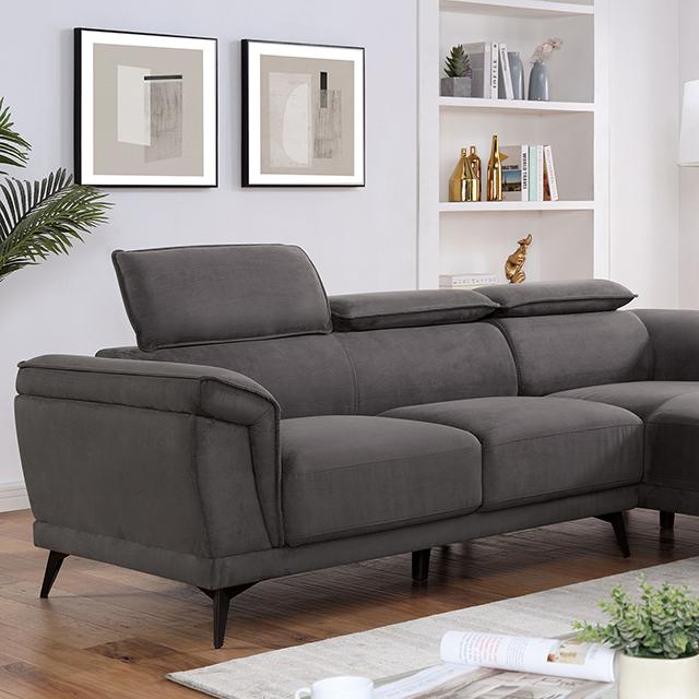 NAPANEE Sectional, Dark Gray - Premium Sectional from FOA East - Just $1363.05! Shop now at Furniture Wholesale Plus  We are the best furniture store in Nashville, Hendersonville, Goodlettsville, Madison, Antioch, Mount Juliet, Lebanon, Gallatin, Springfield, Murfreesboro, Franklin, Brentwood