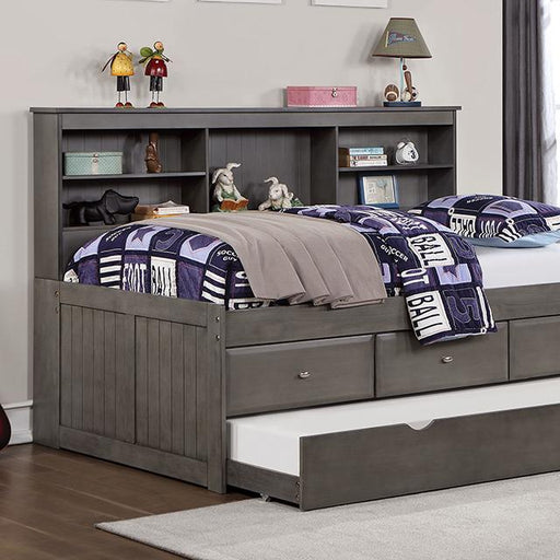 TIBALT Twin DayBed w/ Trundle, Dark Gray - Premium Youth Bed from FOA East - Just $856.05! Shop now at Furniture Wholesale Plus  We are the best furniture store in Nashville, Hendersonville, Goodlettsville, Madison, Antioch, Mount Juliet, Lebanon, Gallatin, Springfield, Murfreesboro, Franklin, Brentwood