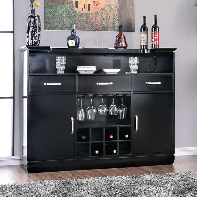 Alena Black Bar Table w/ LED Touch Light & Mirror - Premium Dining Table from FOA East - Just $1107.60! Shop now at Furniture Wholesale Plus  We are the best furniture store in Nashville, Hendersonville, Goodlettsville, Madison, Antioch, Mount Juliet, Lebanon, Gallatin, Springfield, Murfreesboro, Franklin, Brentwood