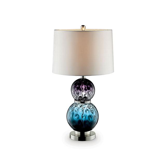 Camila Purple/Blue 27.5"H Glass Table Lamp - Premium Table Lamp from FOA East - Just $134.55! Shop now at Furniture Wholesale Plus  We are the best furniture store in Nashville, Hendersonville, Goodlettsville, Madison, Antioch, Mount Juliet, Lebanon, Gallatin, Springfield, Murfreesboro, Franklin, Brentwood